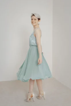 Kurzer Chiffonrock – Tulpa Mint><noscript><img width=