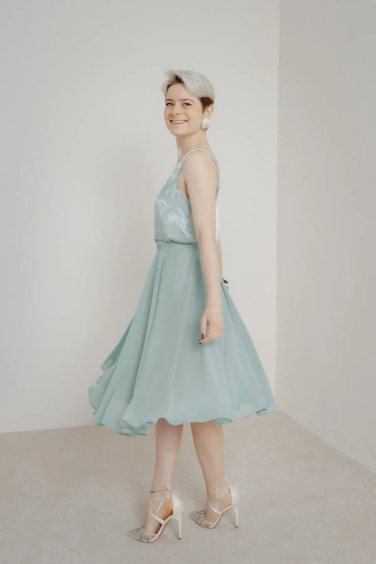 Kurzer Chiffonrock – Tulpa Mint>Sanna Lindström Sale