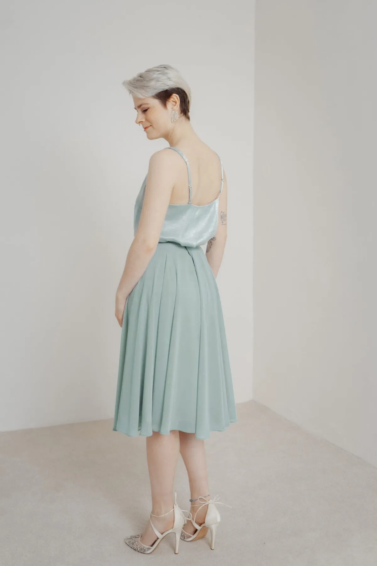 Kurzer Chiffonrock – Tulpa Mint>Sanna Lindström Sale