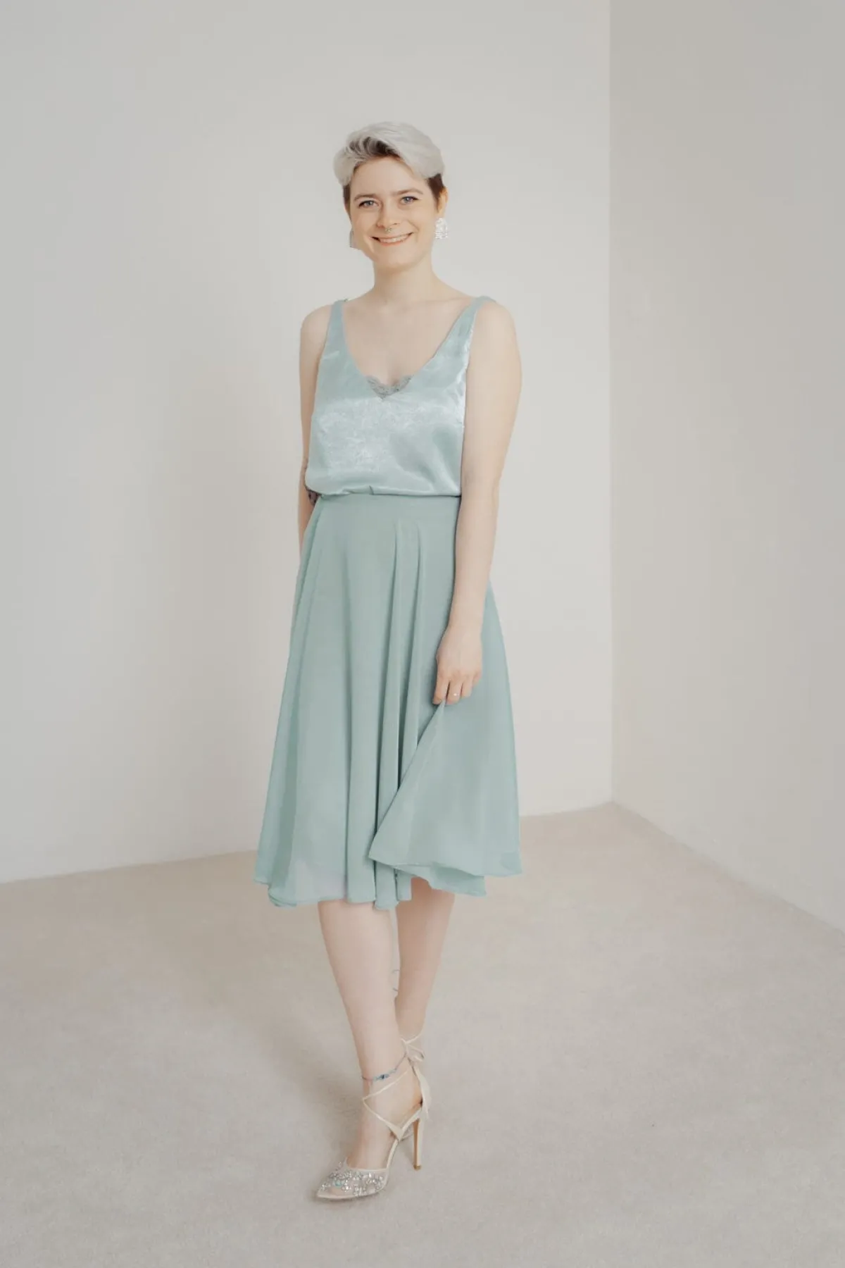 Kurzer Chiffonrock – Tulpa Mint>Sanna Lindström Sale