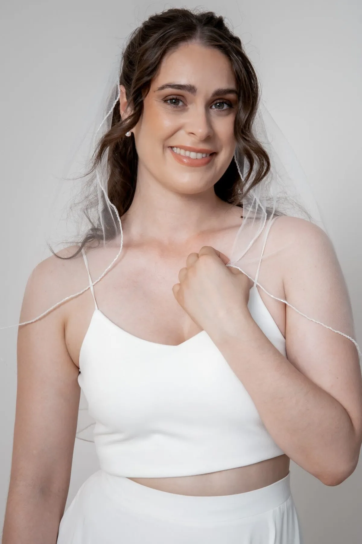 Kurzer Tüllschleier in Ivory>Weise Outlet