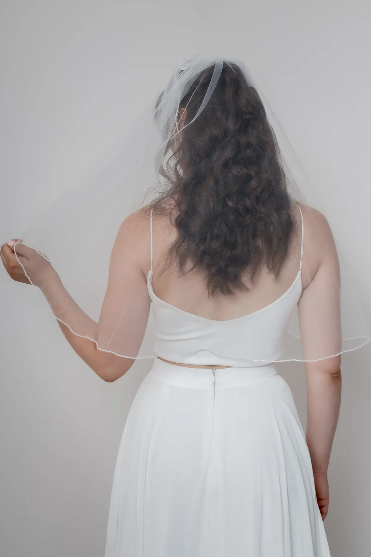 Kurzer Tüllschleier in Ivory>Weise Outlet