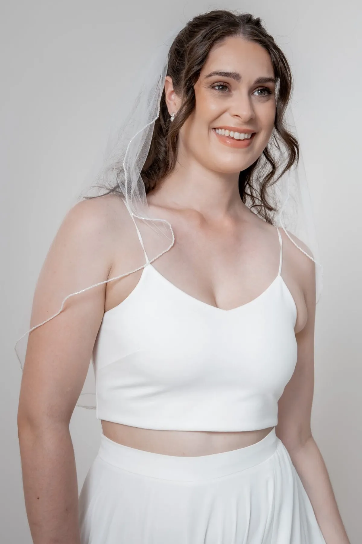 Kurzer Tüllschleier in Ivory>Weise Outlet