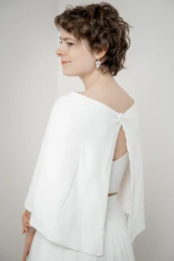 Kurzes Braut Cape aus Wolle>Marini Silvano Sale