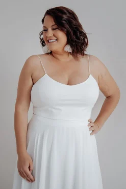 Kurzes Plus Size Braut Top – Corie crop Curvy><noscript><img width=