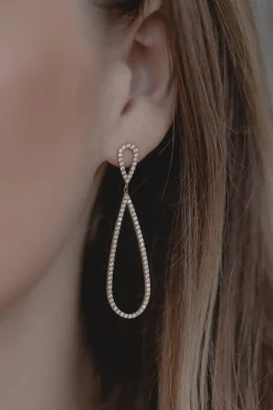 Lange Kristall-Ohrhänger in Tropfenform – Felicity>Juvelan Discount