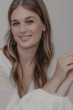 Lange Kristall-Ohrhänger in Tropfenform – Felicity><noscript><img width=