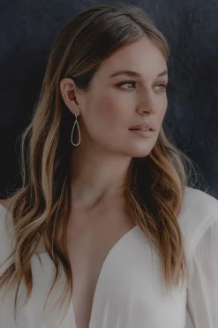 Lange Kristall-Ohrhänger in Tropfenform – Felicity><noscript><img width=