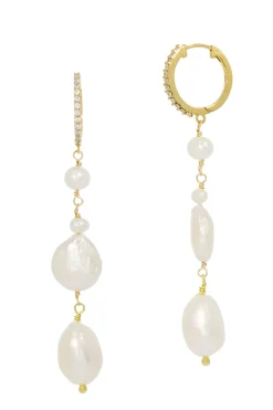 Lange Ohrhänger mit Kristallen und Perlen – Lovestruck><noscript><img width=