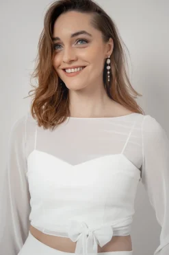 Lange Perlenohrhänger – Coastline>Juvelan Sale