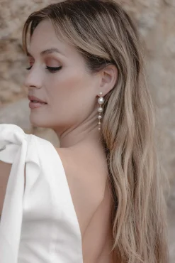 Lange Perlenohrhänger – Coastline><noscript><img width=