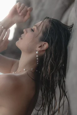 Lange Perlenohrhänger – Coastline><noscript><img width=