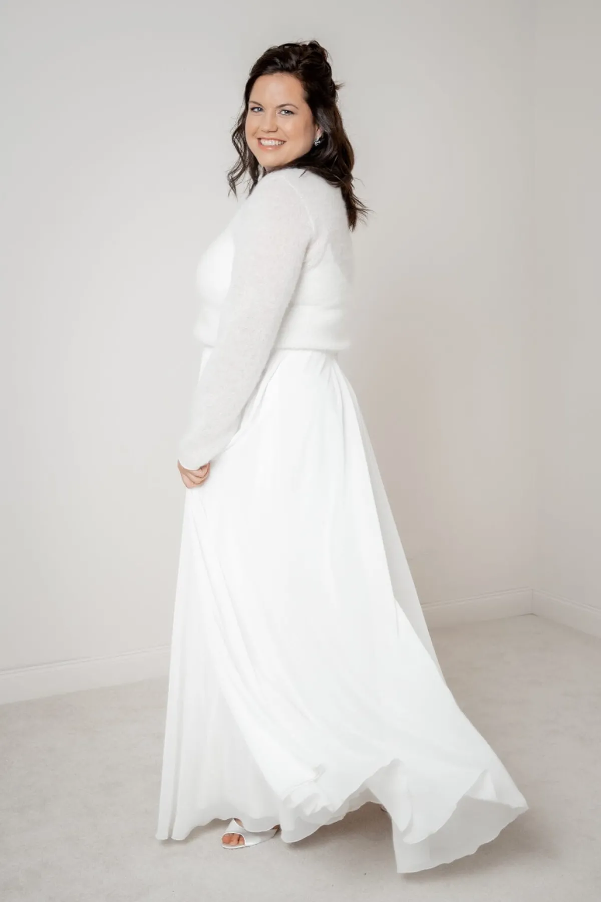 Langer Braut Rock aus Chiffon – Isla Curvy>noni Clearance