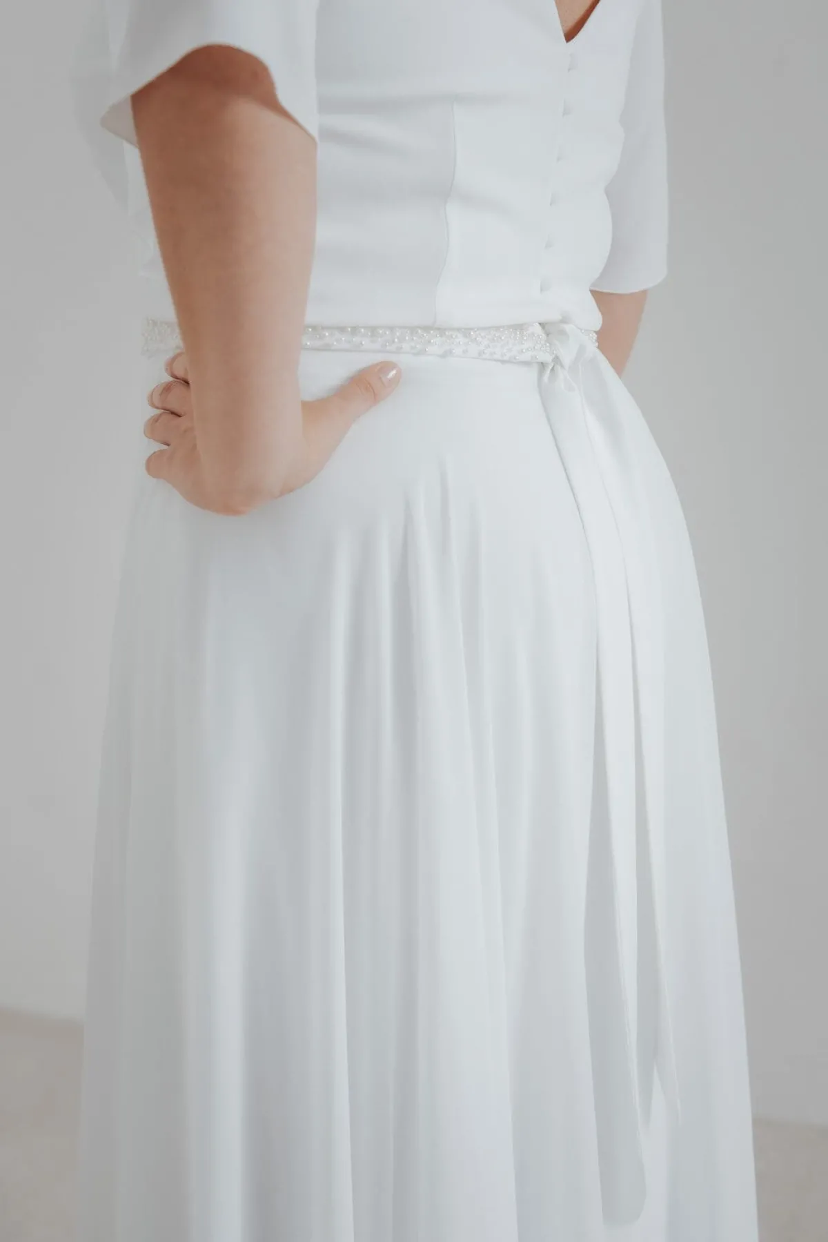 Langer Braut Rock aus Chiffon – Isla Curvy>noni Clearance