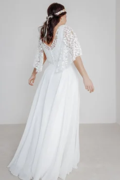 Langer Braut Rock aus Chiffon – Isla Curvy><noscript><img width=