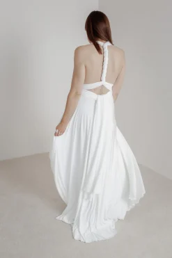 Langes Ballkleid zum Binden – Ballgown Ivory><noscript><img width=