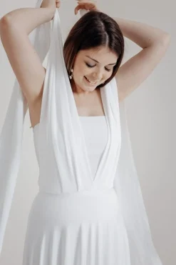 Langes Ballkleid zum Binden – Ballgown Ivory><noscript><img width=