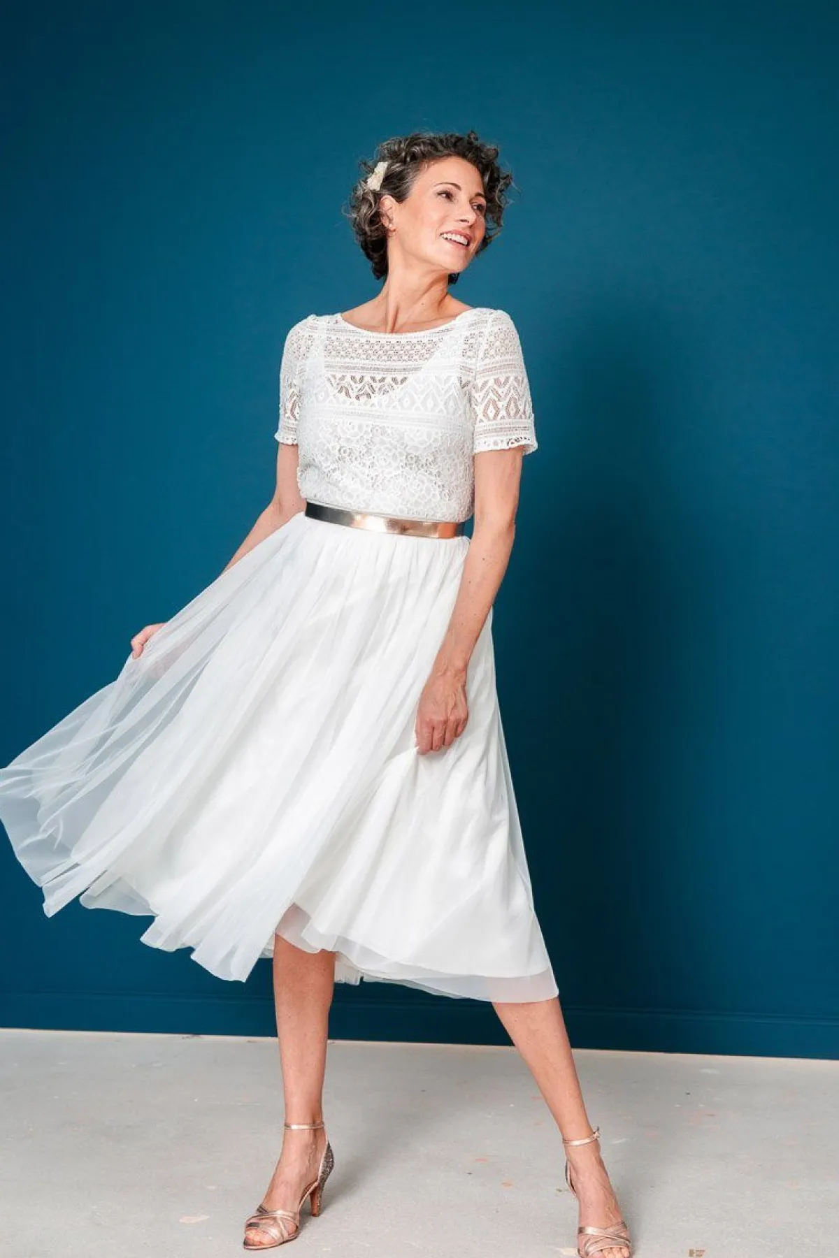 Leder-Brautgürtel in Roségold>forever & eva