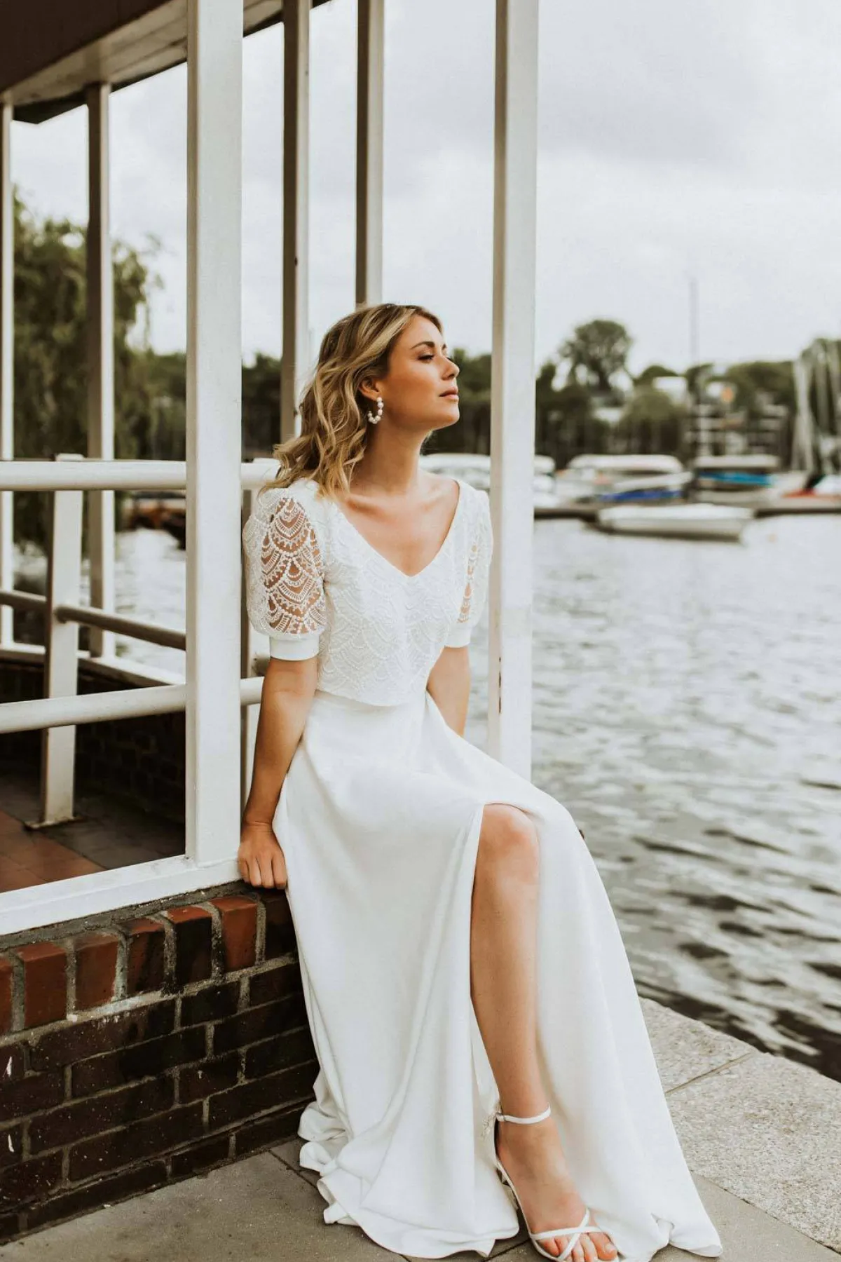 Maxi-Braut Rock mit Schlitz – Lunamae>noni Sale