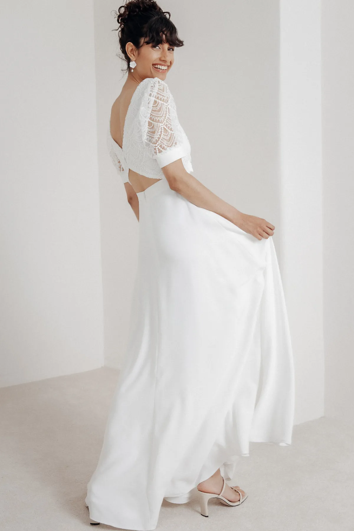 Maxi-Braut Rock mit Schlitz – Lunamae>noni Sale