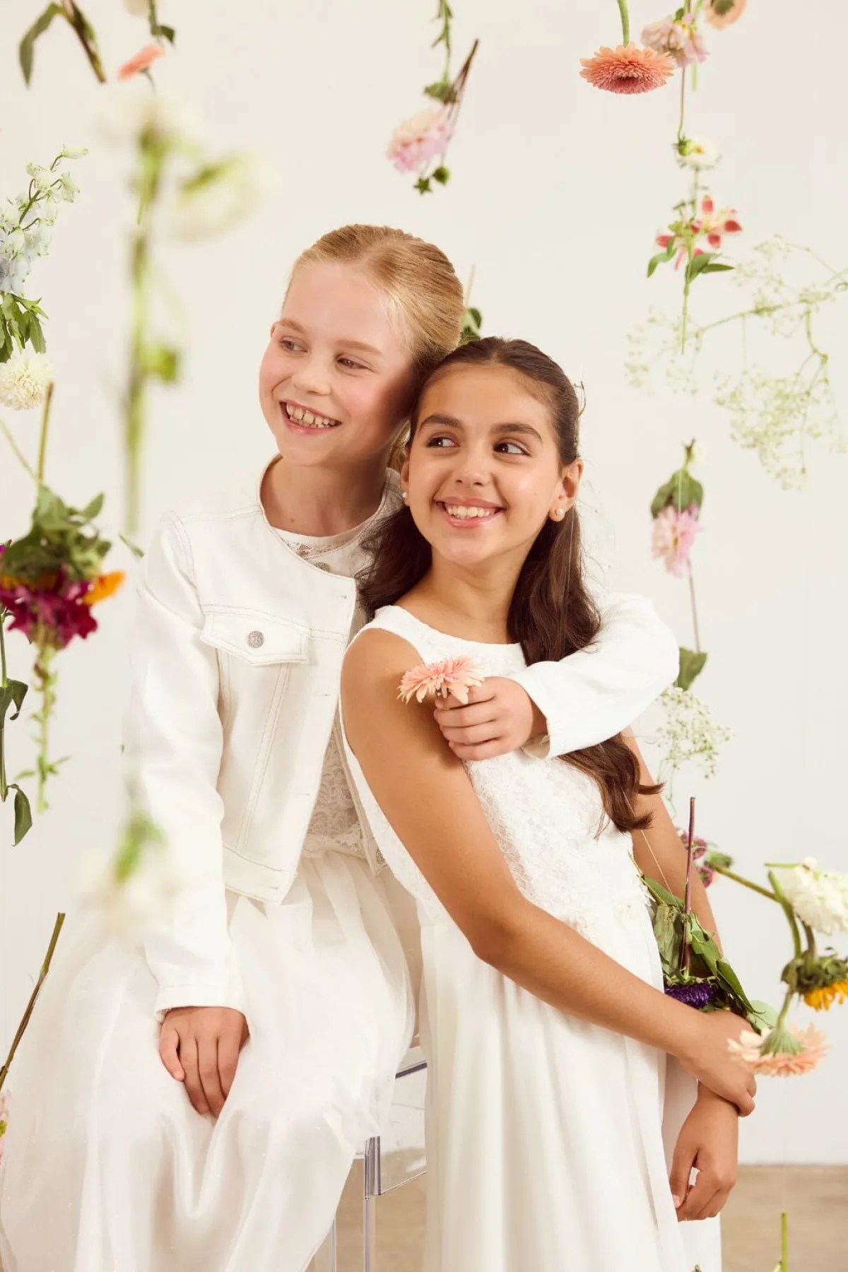 Mädchen-Jeansjacke in Ivory>Weise Hot