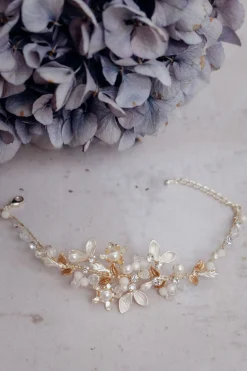 Mehrfarbiges Braut Armband mit Perlen und Strass><noscript><img width=