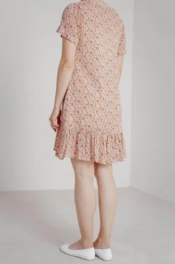 Mini-Kleid mit Blumenprint><noscript><img width=