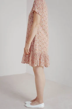 Mini-Kleid mit Blumenprint><noscript><img width=