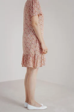 Mini-Kleid mit Blumenprint><noscript><img width=