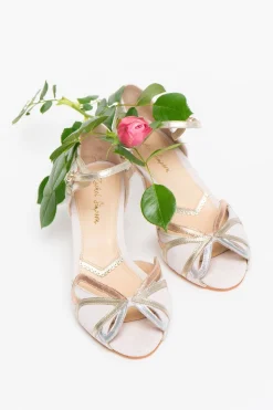 Offener Brautschuh mit Gold, Roségold, Silber - Exklusiv nur bei noni - Cecelia Blush><noscript><img width=