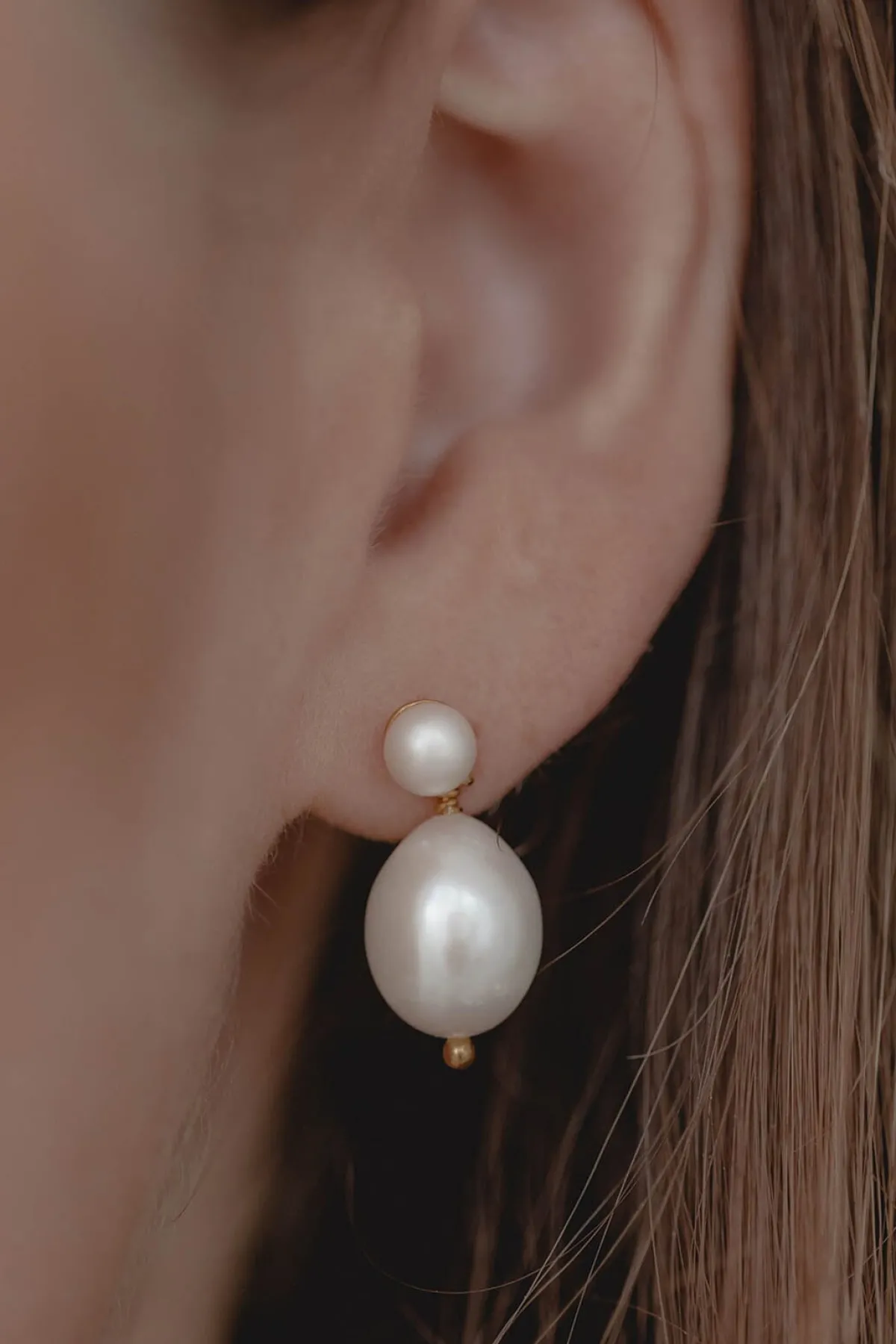 Ohrstecker mit ovalen Perlen – Penelope>Juvelan Discount