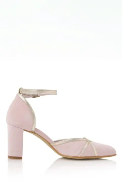Pastellfarbene Brautschuhe – Nowi Powder Pink Suede><noscript><img width=