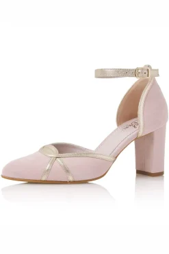 Pastellfarbene Brautschuhe – Nowi Powder Pink Suede><noscript><img width=