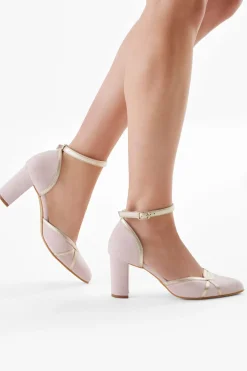 Pastellfarbene Brautschuhe – Nowi Powder Pink Suede><noscript><img width=