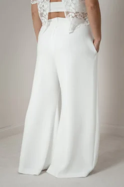 Plus Size Braut Hose mit weitem Bein – Zari Curvy><noscript><img width=