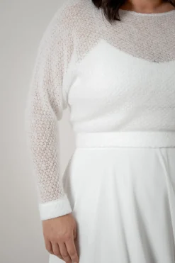 Plus Size Braut Pullover aus Strickmix – Yosie Curvy><noscript><img width=