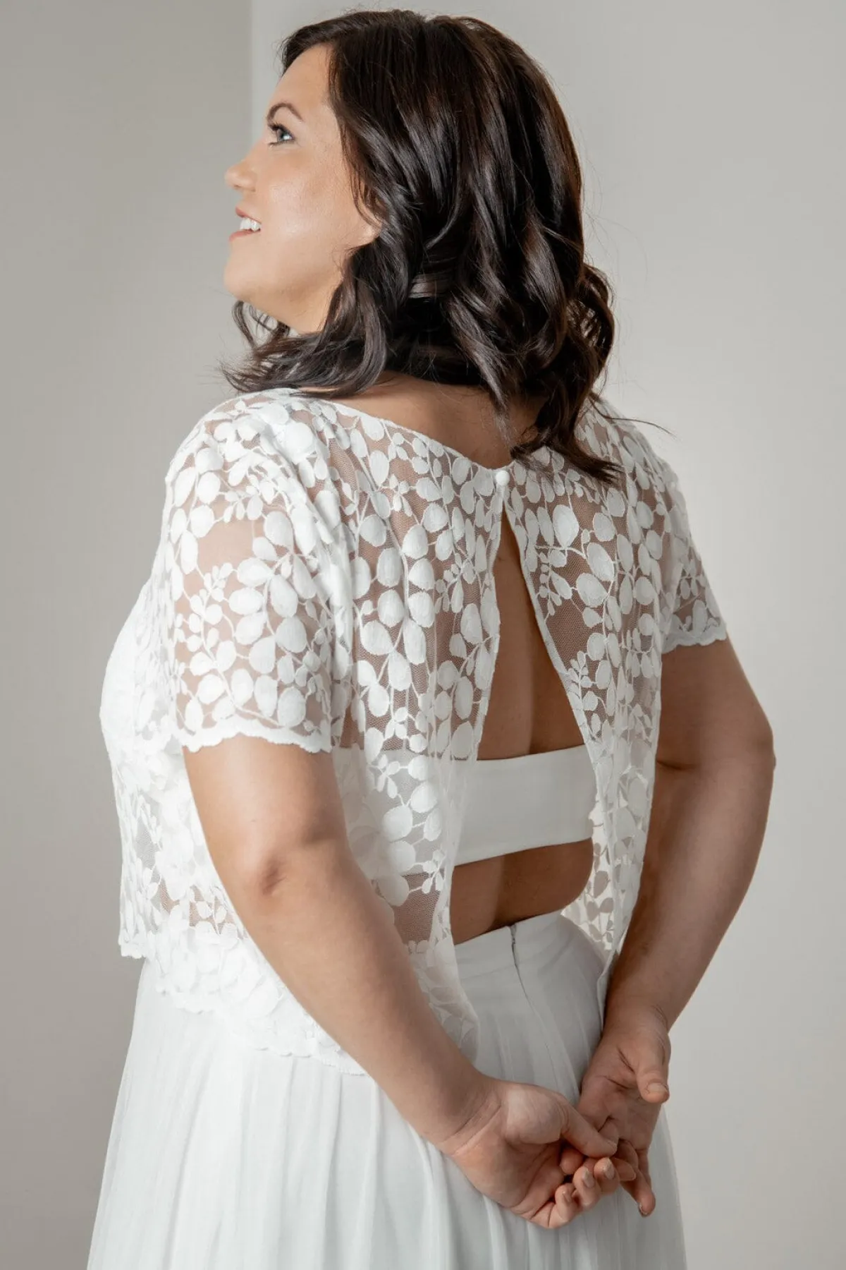 Plus Size Braut Top aus Blätterspitze – Aza Curvy>noni Hot