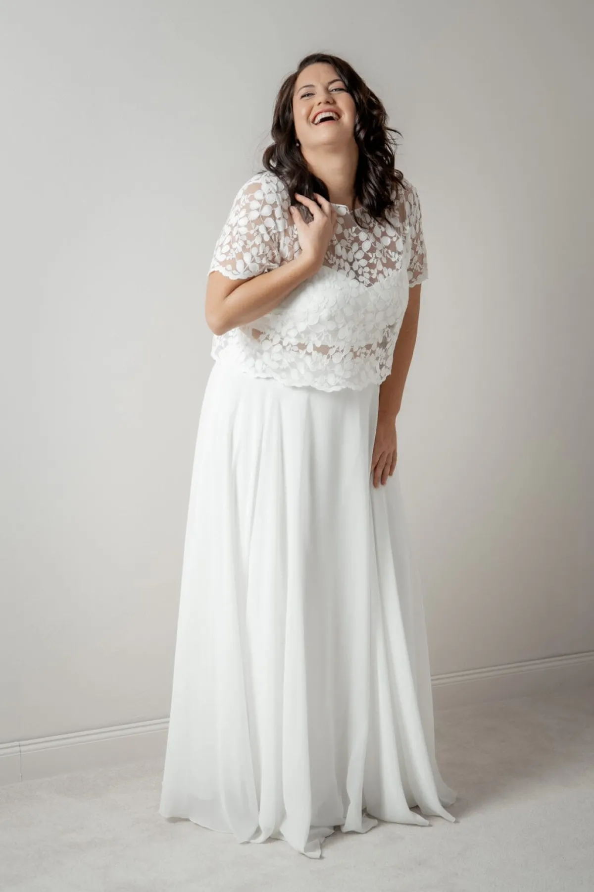 Plus Size Braut Top aus Blätterspitze – Aza Curvy>noni Hot