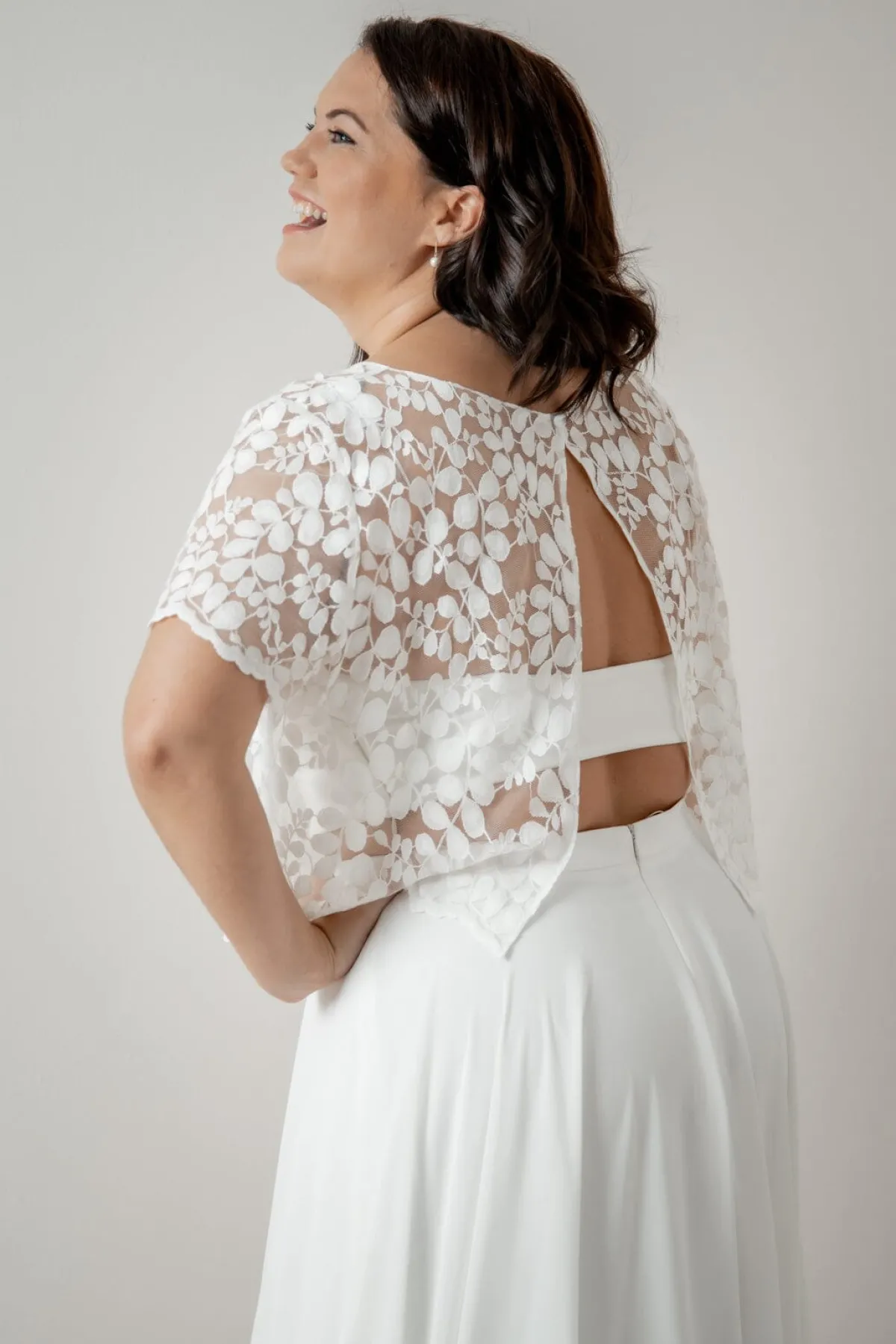 Plus Size Braut Top aus Blätterspitze – Aza Curvy>noni Hot