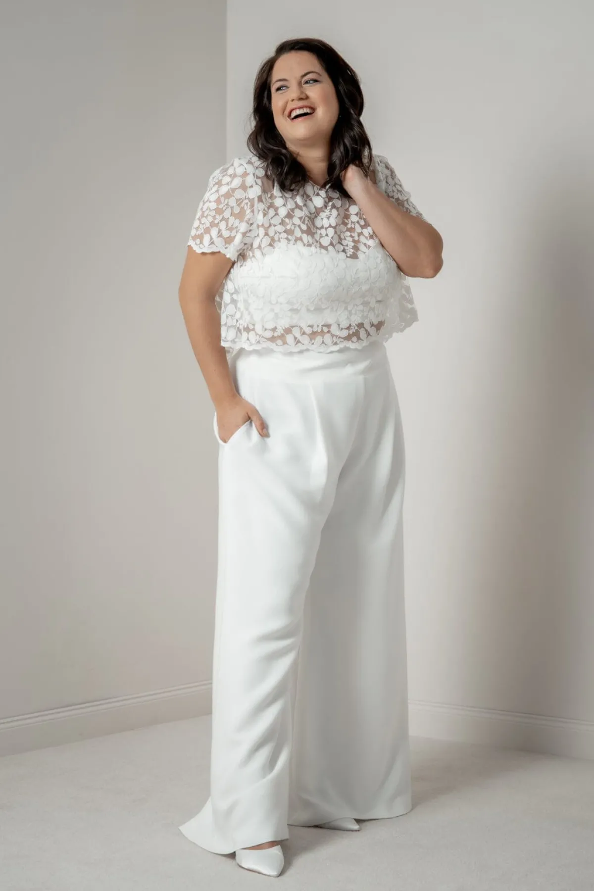 Plus Size Braut Top aus Blätterspitze – Aza Curvy>noni Hot
