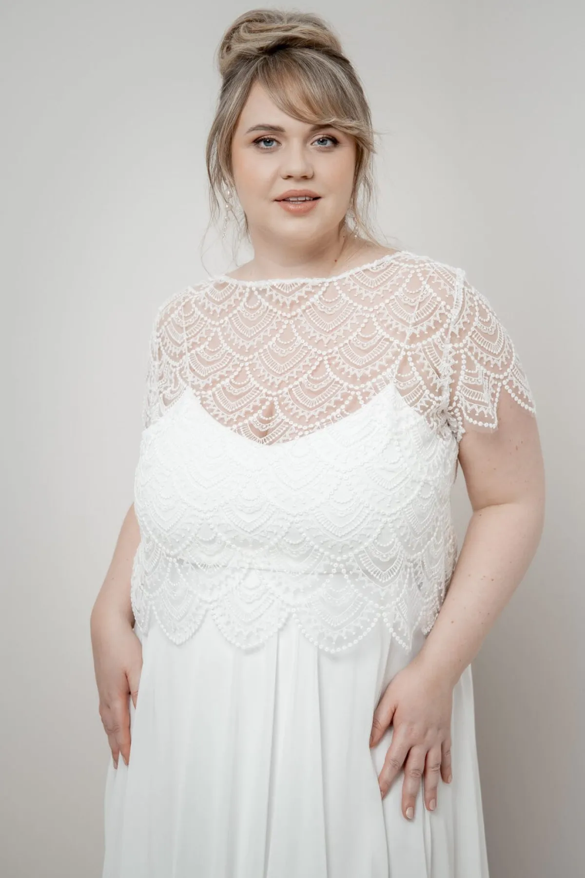 Plus Size Braut Top mit Boho-Muster – Niah Curvy>noni Clearance