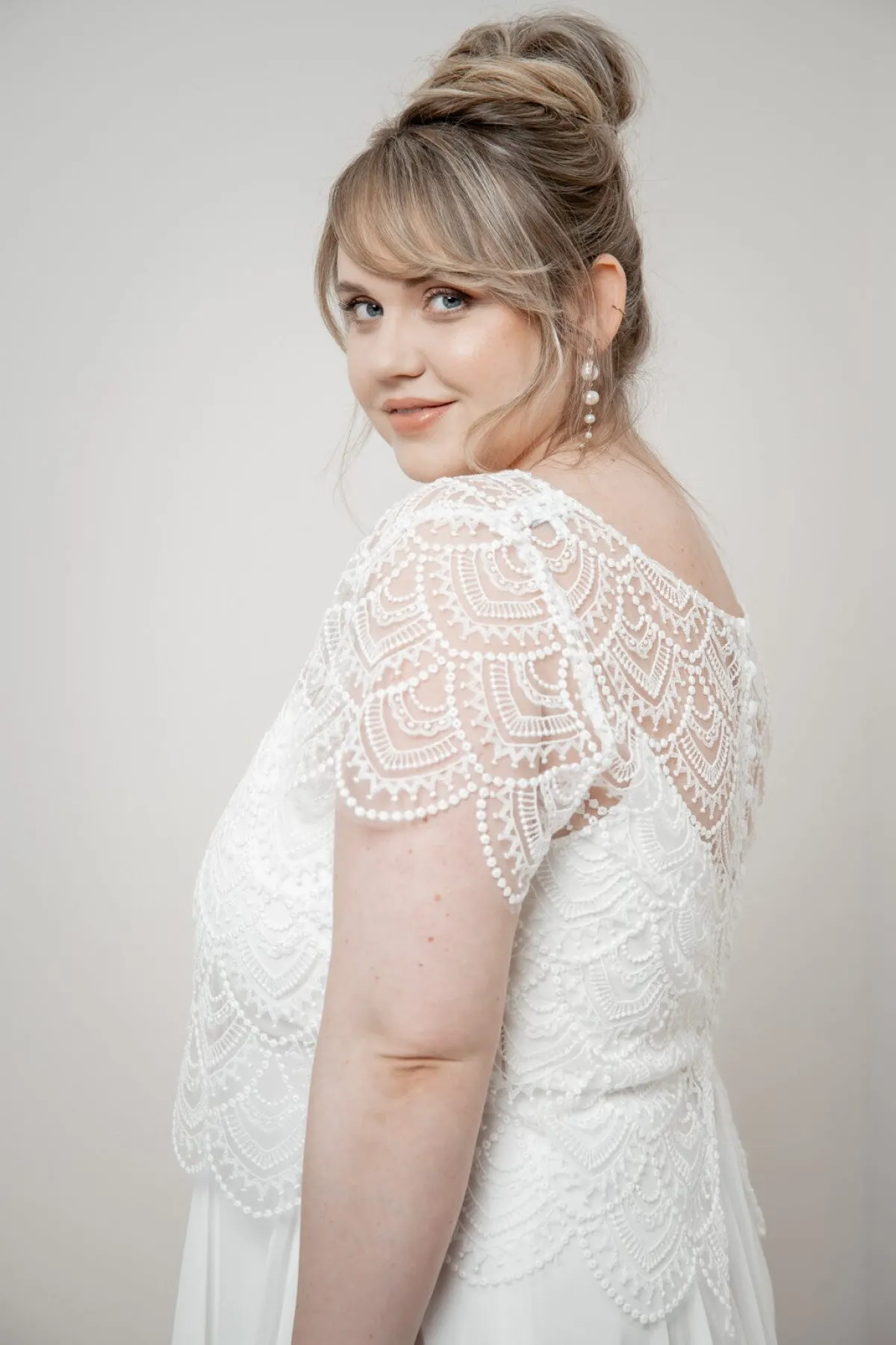 Plus Size Braut Top mit Boho-Muster – Niah Curvy>noni Clearance