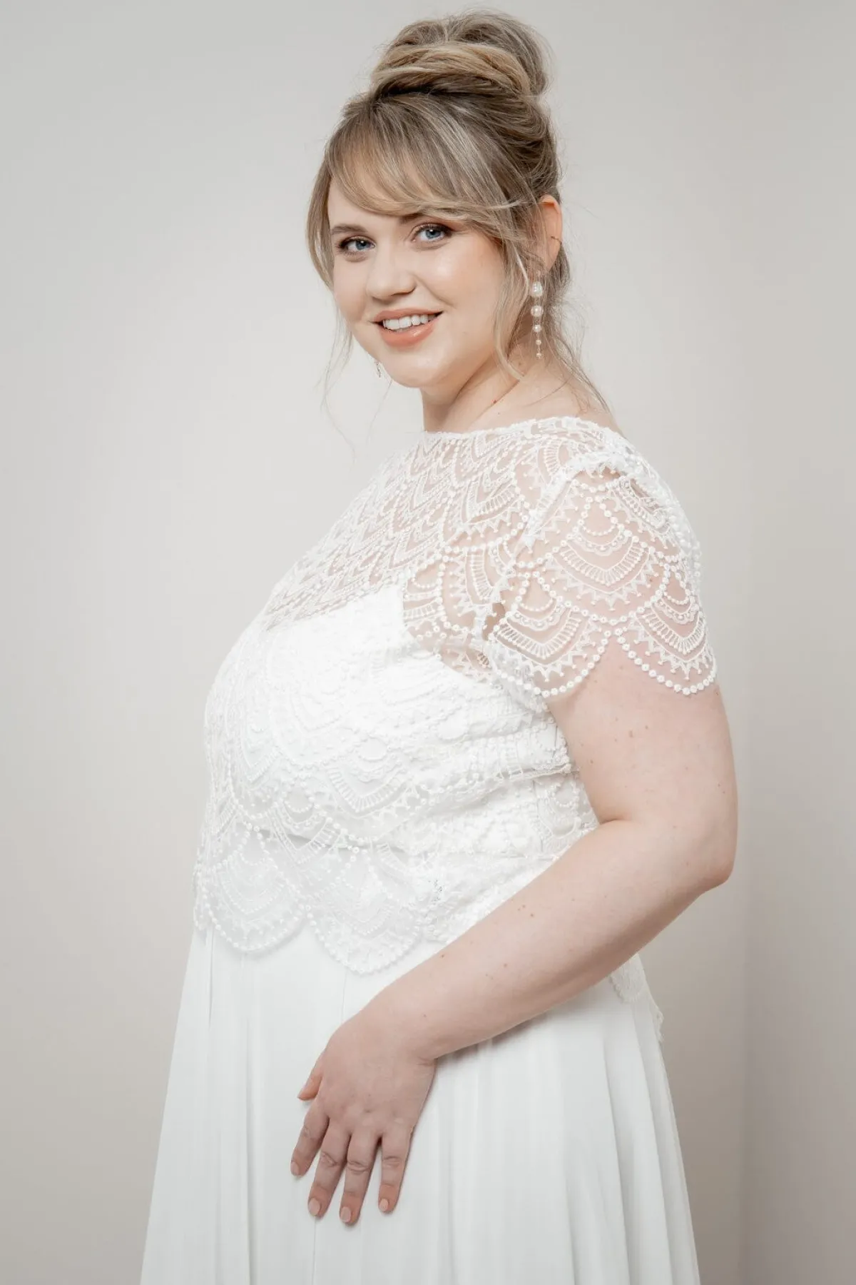 Plus Size Braut Top mit Boho-Muster – Niah Curvy>noni Clearance