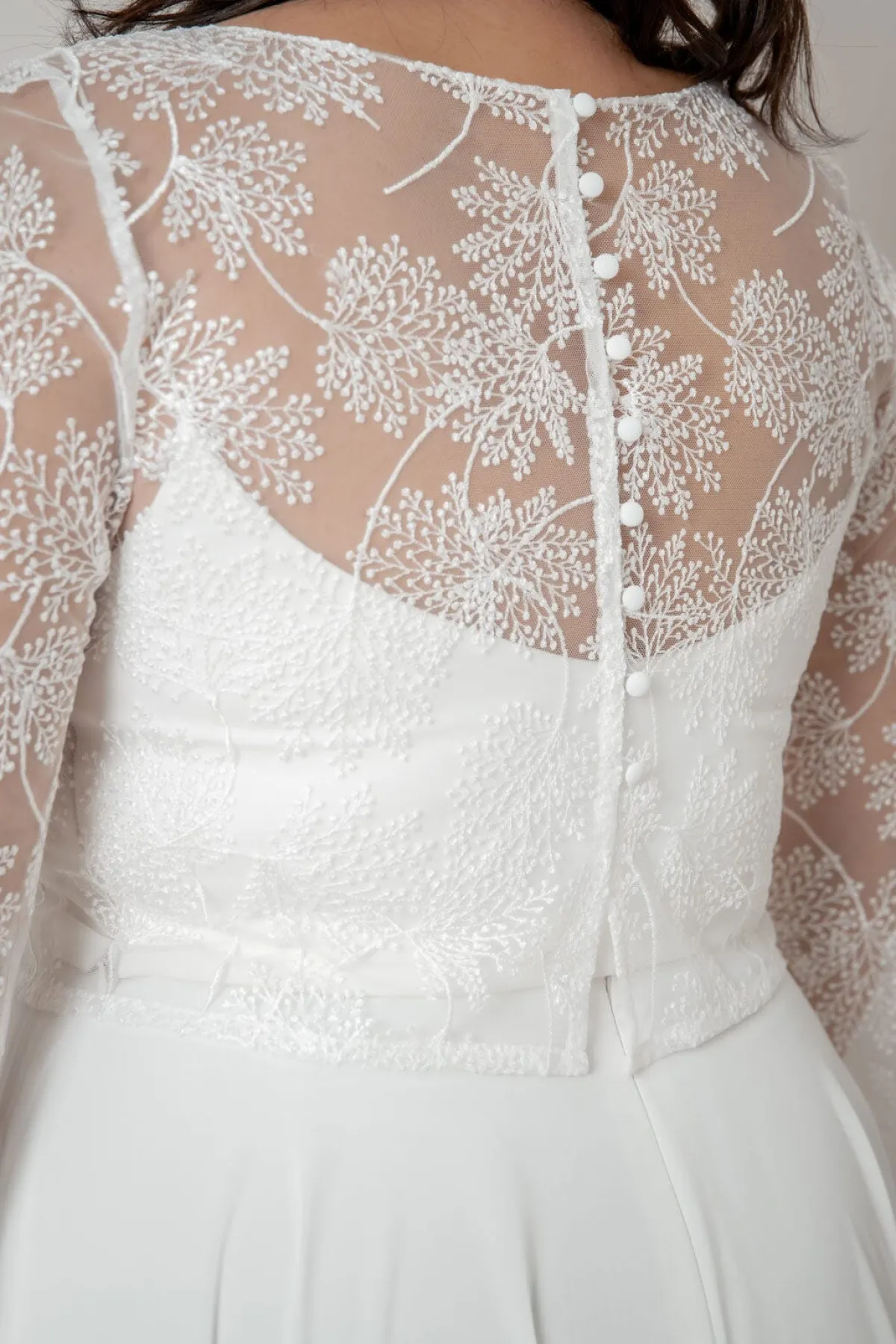 Plus Size Braut Top mit Trompetenärmeln – Safi Curvy>noni Discount