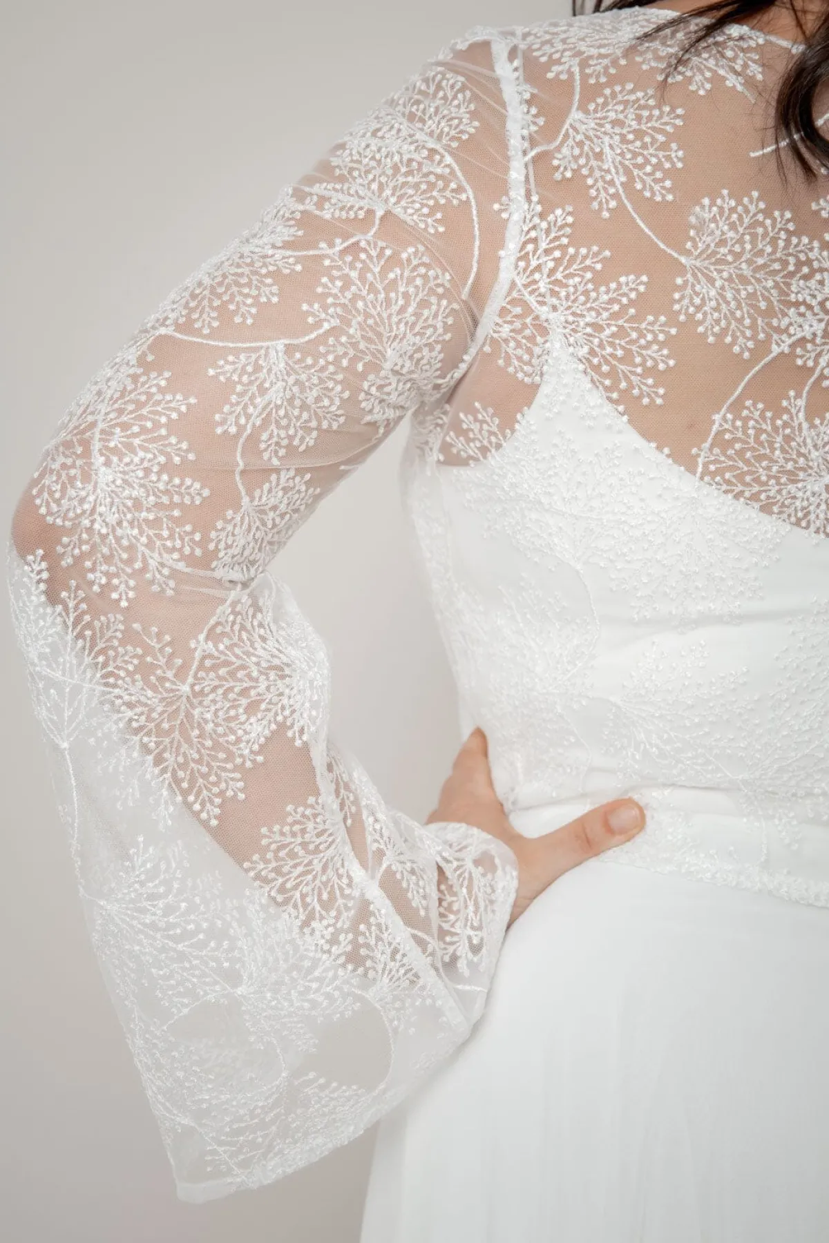 Plus Size Braut Top mit Trompetenärmeln – Safi Curvy>noni Discount