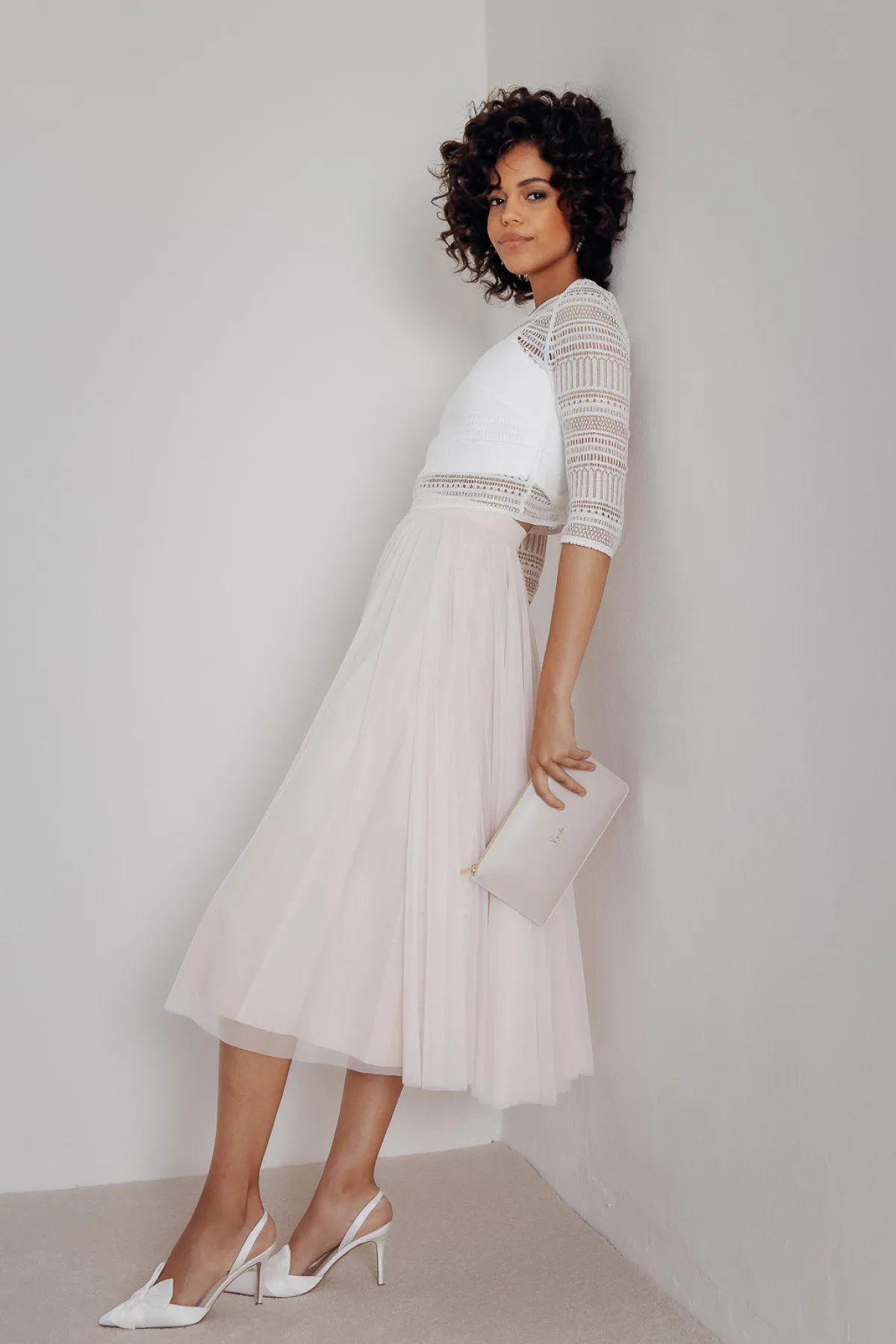 Pouch "Bride" in Metallic White –>Katie Loxton Outlet