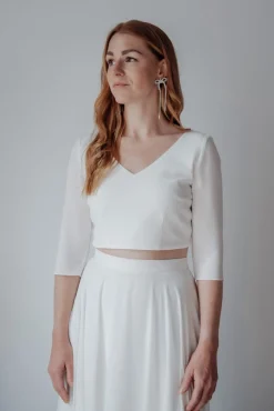 Puristisches Braut Top mit Rückendetails – Ona by you><noscript><img width=