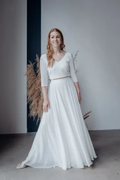 Puristisches Braut Top mit Rückendetails – Ona by you><noscript><img width=