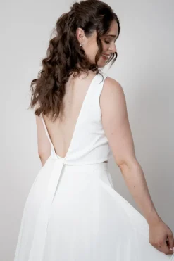 Rückenfreies Braut Top – Liza Ivory Eco>noni Hot