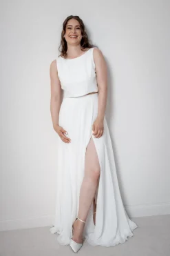 Rückenfreies Braut Top – Liza Ivory Eco>noni Hot